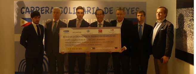 Acto de Entrega a la Embajada de Filipinas en España de la Ayuda recaudada por la Carrera Solidaria Corre por Filipinas