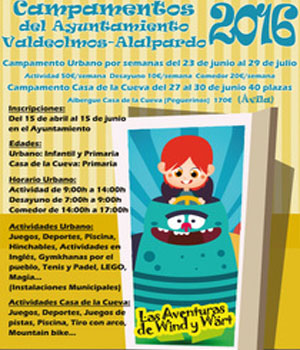Apúntate a los Campamentos de Verano de Valdeolmos-Alalpardo