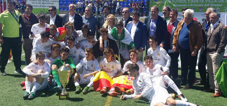 El REAL MADRID se proclama campeón del I TORNEO DE FÚTBOL CADETE “VILLA DE ALALPARDO” Homenaje a D. Vicente Del Bosque