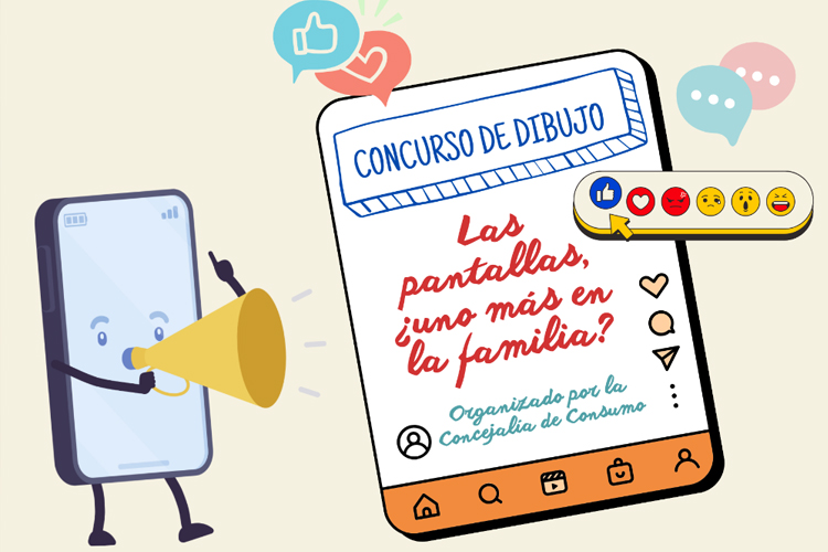 Un concurso de dibujo en Sanse para que las familias reflexionen sobre el uso de las pantallas en la infancia
