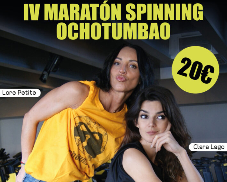 San Sebastián de los Reyes acogerá el IV Maratón de Spinning de la Fundación Ochotumbao, con Clara Laro y Lorena Petite