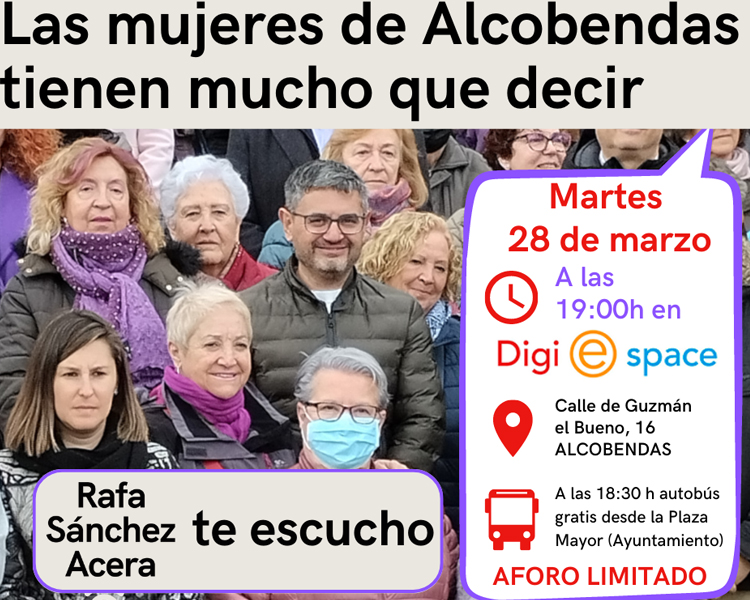 Rafa Sánchez Acera escuchará a las mujeres de Alcobendas para incluir su voz en la transformación de la ciudad