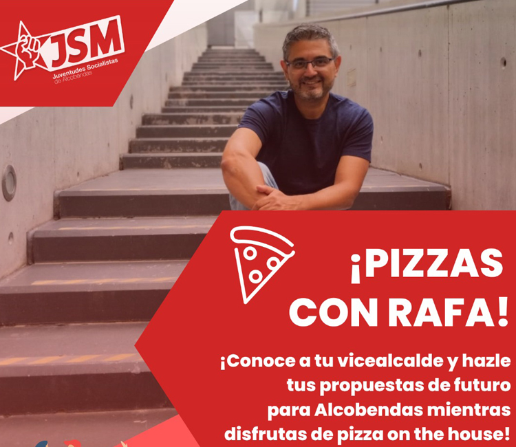 Rafa Sánchez Acera compartirá pizza con los jóvenes de Alcobendas mientras escucha sus propuestas