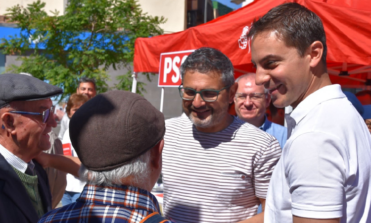 Juan Lobato visitó Alcobendas y mostró su apoyo a la candidatura de Rafa Sánchez Acera a la alcaldía