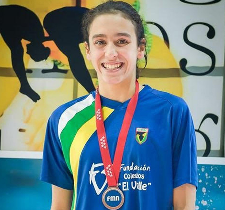 La alcobendense Blanca Sanz en la Selección de Madrid de Natación
