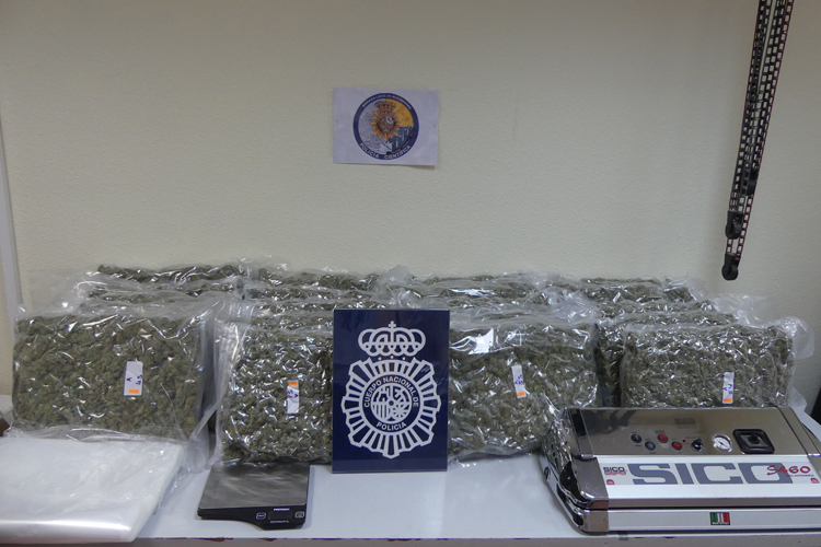 En San Sebastián de los Reyes la Policía Nacional ha detienido a un individuo que portaba 20 kilos de marihuana en su vehículo