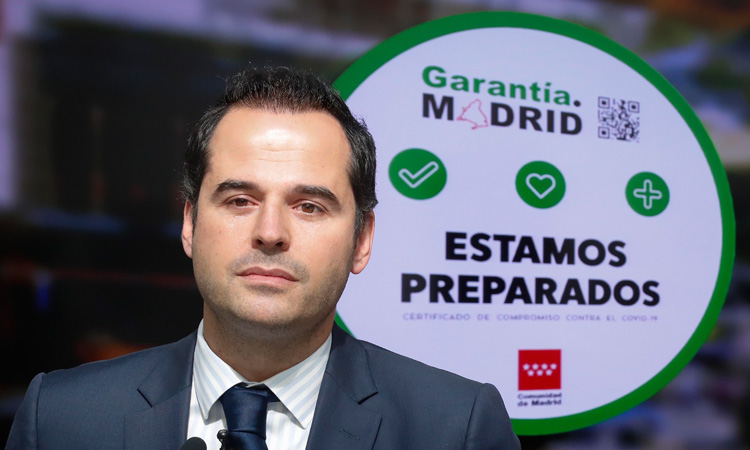 El Vicepresidente Aguado presenta el sello “Garantía.Madrid” para fomentar las buenas prácticas de las empresas de la región frente al coronavirus
