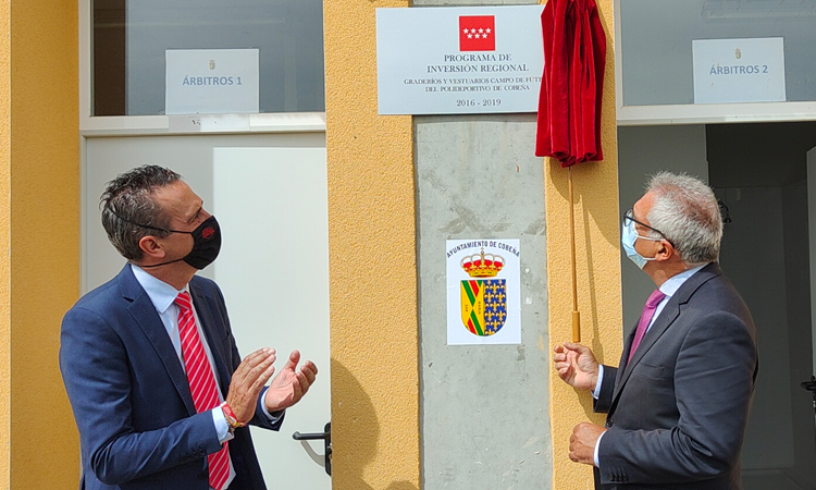 La Comunidad de Madrid finaliza la construcción de las gradas y vestuarios del campo de fútbol municipal de Cobeña