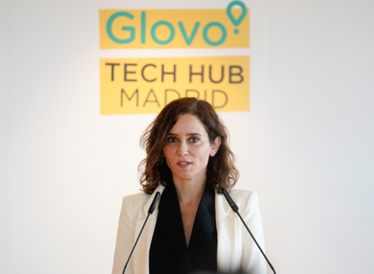 Díaz Ayuso inaugura el nuevo centro tecnológico de Glovo en Madrid con la creación de más de un centenar de empleados I+D