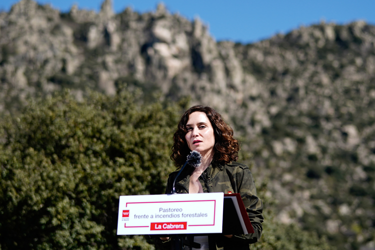 Díaz Ayuso presenta la eficacia de las actuaciones preventivas de pastoreo controlado en la lucha contra los incendios forestales