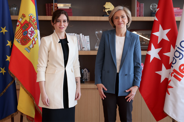Díaz Ayuso acordó que Madrid y París sean regiones socias para convocatorias de Proyectos Europeos en Materia Aeroespacial o de Investigación