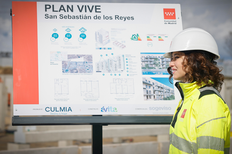 Díaz Ayuso anuncia que las 568 viviendas en alquiler más asequible del Plan VIVE en San Sebastián de los Reyes estarán listas el primer semestre de 2024