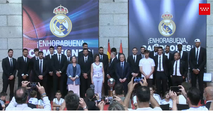 Díaz Ayuso felicita al Real Madrid de Baloncesto por lograr su 36º título de Liga: “Sois un ejemplo de lucha y resistencia”