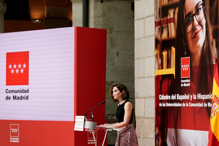 Díaz Ayuso presenta la Cátedra del Español y la Hispanidad de las Universidades para reivindicar su papel en el mundo “como motor cultural, económico y social”