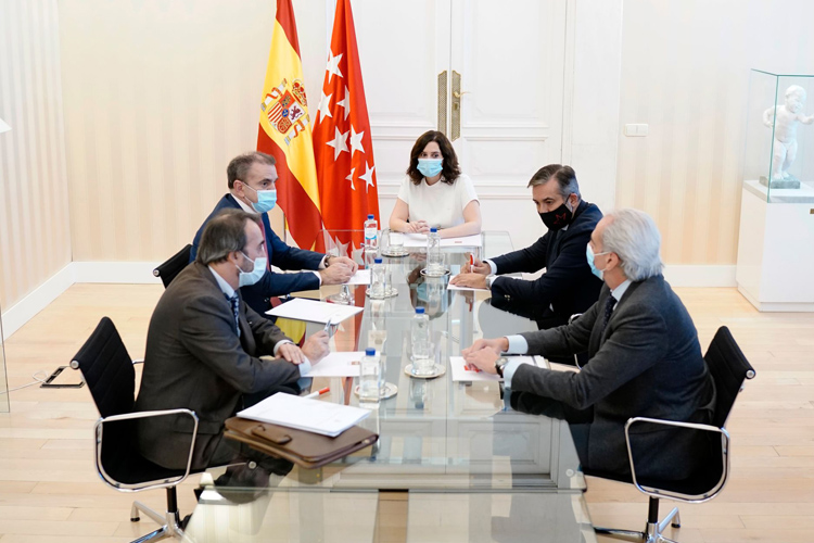 Isabel Díaz Ayuso se reunió con José Manuel Franco, en la Real Casa de Correos, junto con los consejeros de Justicia y Sanidad