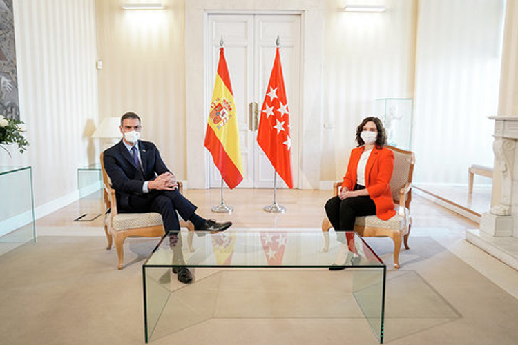 Isabel Díaz Ayuso y Pedro Sanchez establecen los primeras mimbres de una relación conjunta para luchar contra la COVID-19
