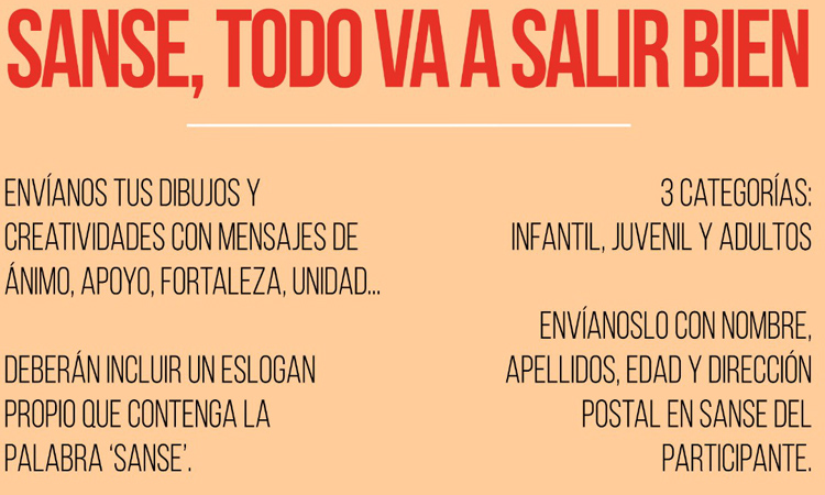 El Ayuntamiento de Sanse expone una colección de dibujos de los vecinos con mensajes de ánimo ante el confinamiento