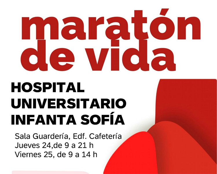 El Hospital Universitario Infanta Sofía organiza un maratón de donación de sangre los próximos 24 y 25 de noviembre