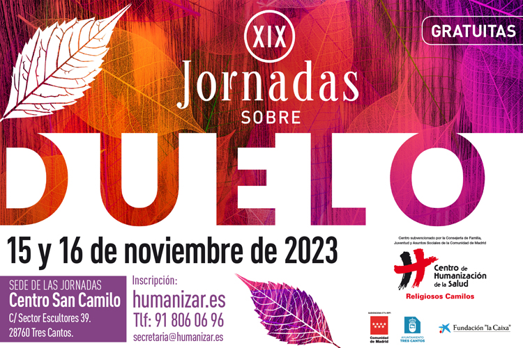 Abiertas las inscripciones gratuitas para las XIX Jornadas sobre Duelo organizadas por el Centro San Camilo de Tres Cantos