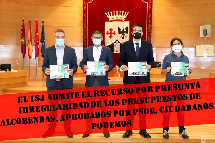 El Tribunal Superior de Justicia de Madrid admite el recurso por presunta irregularidad de los presupuestos de Alcobendas 2020