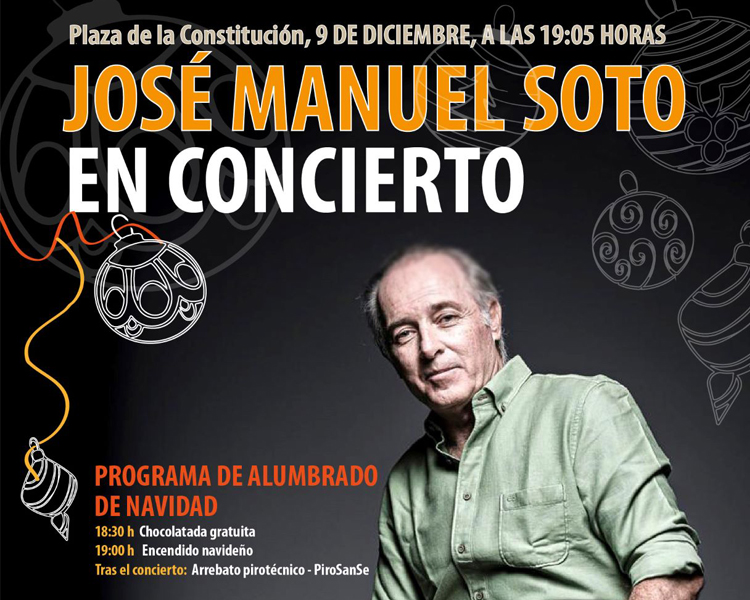 José Manuel Soto actuará en la inauguración de la Navidad en San Sebastián de los Reyes