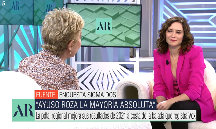 En declaraciones a Ana Rosa Quintana, Díaz Ayuso advierte de un problema de falta de médicos en toda España