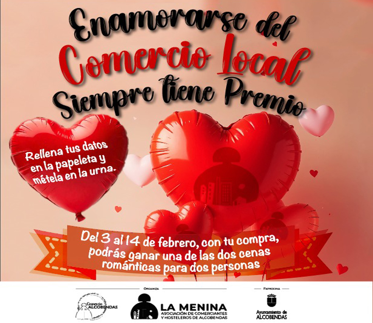 Alcobendas impulsa el comercio con la campaña: “Enamorarse del Comercio Local Siempre Tiene Premio”