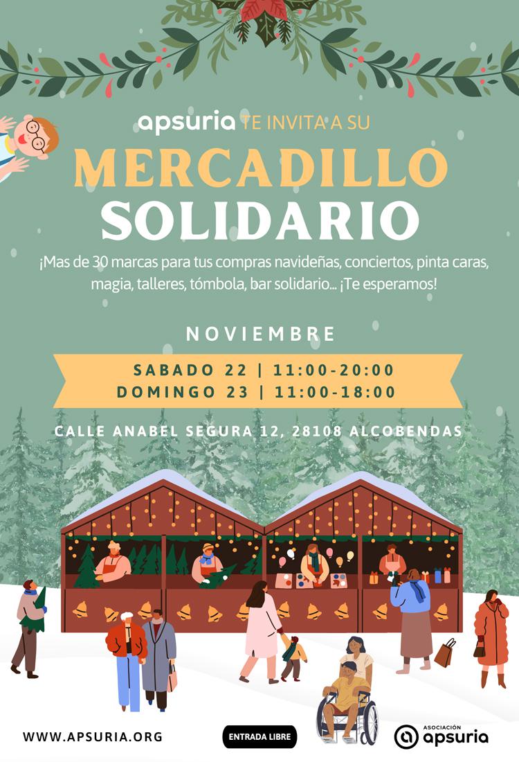 Apsuria pone en marcha en Alcobendas el “Mercadillo Solidario de Navidad 2025”