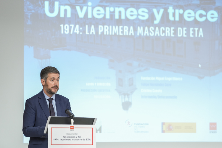 La Comunidad de Madrid acoge la presentación de un documental sobre el atentado terrorista de la calle del Correo, la primera masacre de ETA