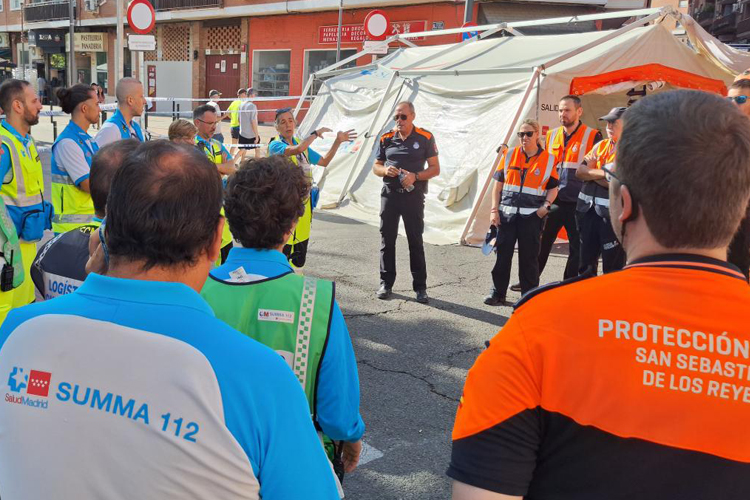 La Comunidad y el Ayuntamiento despliegan un dispositivo sanitario en los Encierros Blancos de San Sebastián de los Reyes con un hospital de campaña y 20 profesionales del SUMMA112