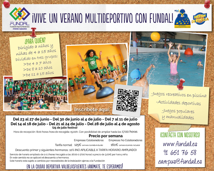 Campus de Verano FUNDAL 2025 en Alcobendas, Ciudad Europea del Deporte 2025