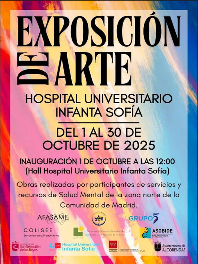 El Hospital Universitario Infanta Sofía acoge una exposición de arte vinculada a la salud mental