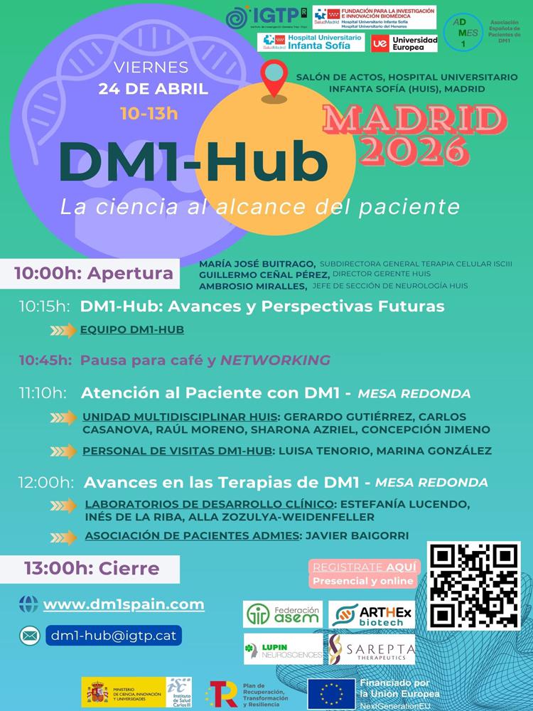 El Hospital Universitario Infanta Sofía acoge una jornada de Registro Nacional de Distrofia Miotónica tipo 1, una enfermedad poco frecuente