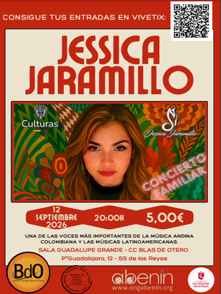 La ONGD Abenin presenta en un gran concierto familiar a Jessica Jaramillo, desde Colombia con amor