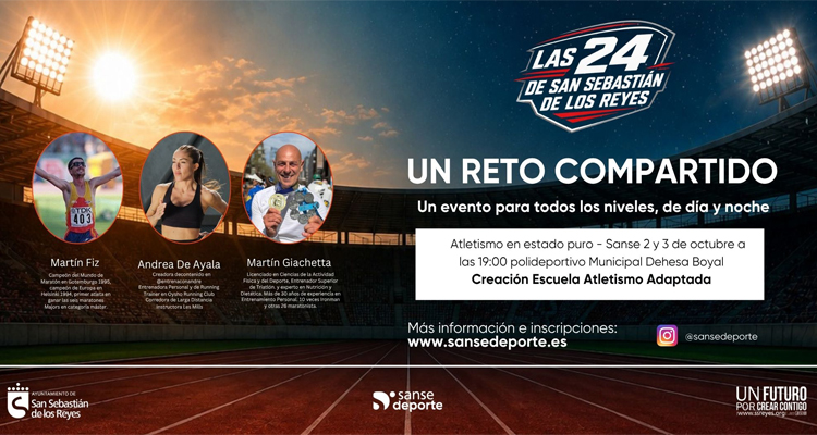 Las 24 Horas de San Sebastián de los Reyes reunirán a corredores durante un día completo de atletismo y solidaridad
