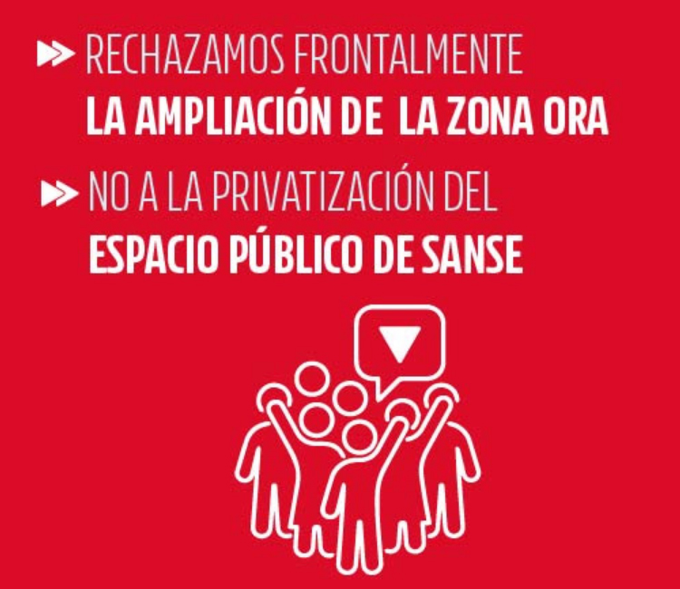 IU Sanse rechaza frontalmente la ampliación de la Zona ORA y denuncia el proceso participativo como 'una fachada para privatizar el espacio público'